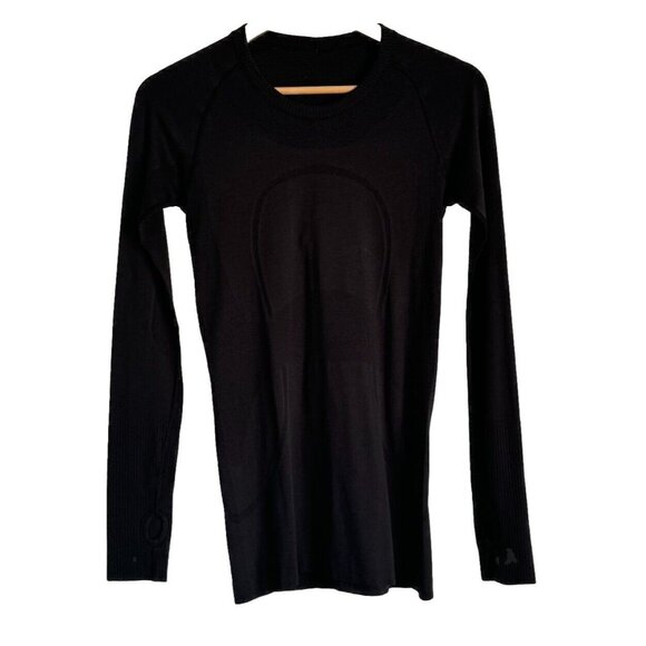 Lululemon Tops - Lululemon Swiftly Tech Long Sleeve Crew Top Womens Size 6 Black Running Workout